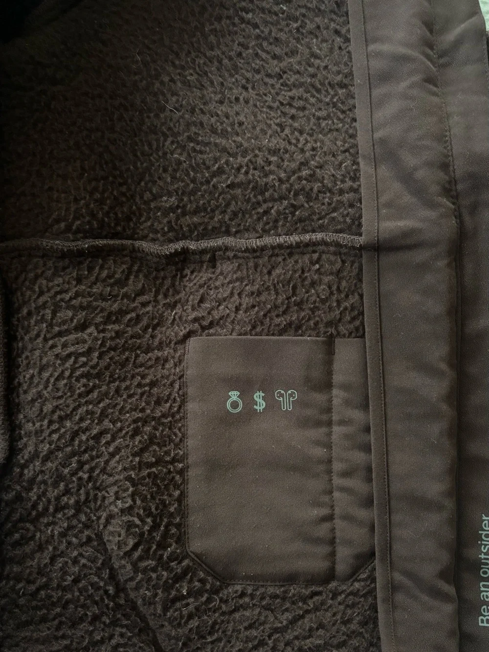 FIGS On-Shift High Pile Sherpa Jacket Espresso Brown Size Small